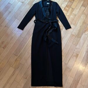 Eliza J Tuxedo Wrap Dress